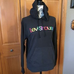 Levi’s hoodie with rainbow writing